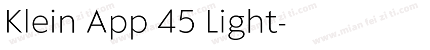 Klein App 45 Light字体转换